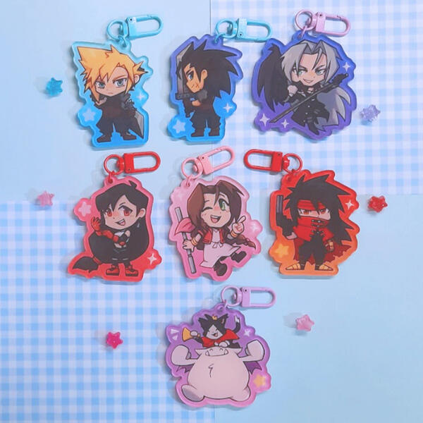 FF7 Charms (2.5 inch) - $15, 2 for $25