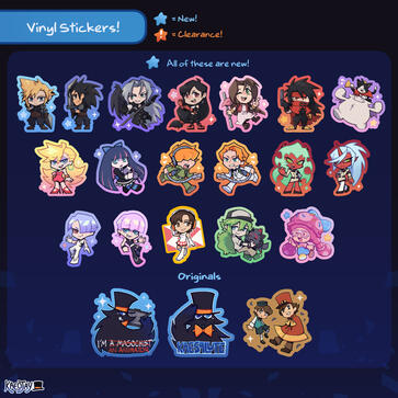 New Vinyl Stickers $3 | 5 for $12