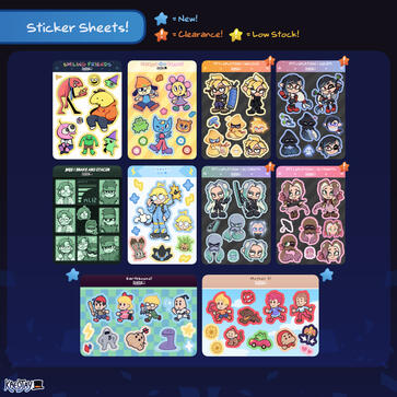 Sticker Sheets $8 | 2 for $12